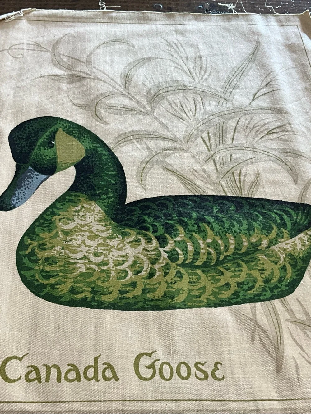 Vintage Lot of 4 Duck Bird Panels 11”x13” Crafting Squares Goose Pintail